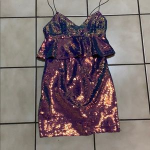 Sequin dress.